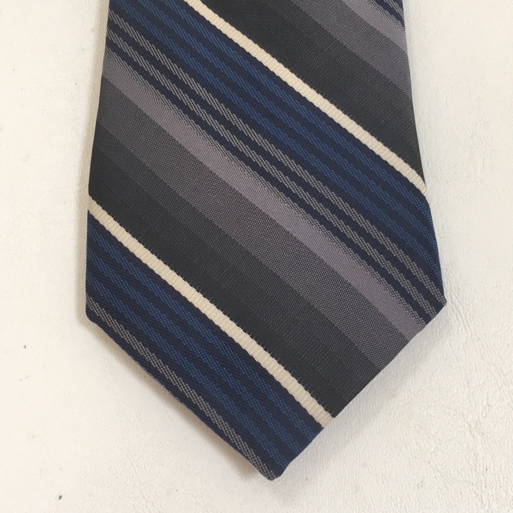 Blue and Gray striped Men’s tie